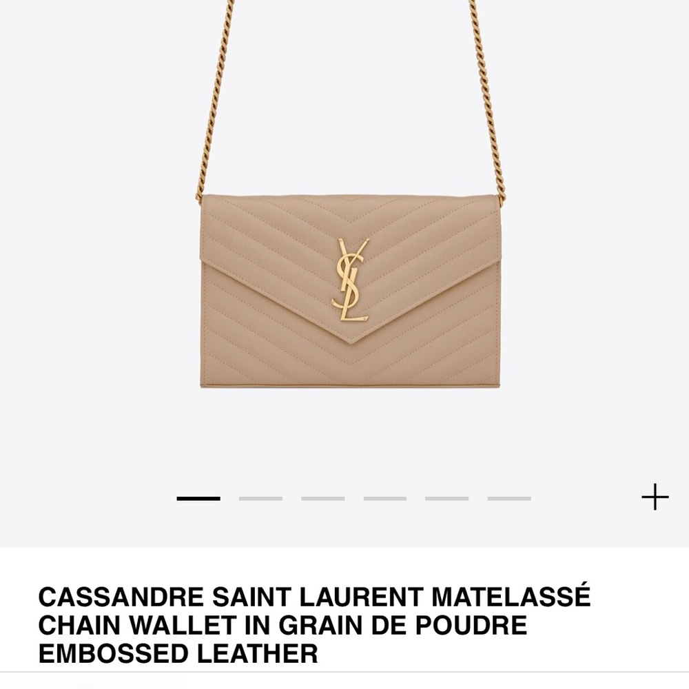 CASSANDRE SAINT LAURENT MATELASSÉ CHAIN WALLET